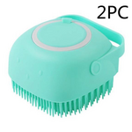 Silicone Dog Bath Massage Gloves Brush Pet Cat Bathroom Cleaning Tool Comb Brush For Dog Can Pour Shampoo Dog Grooming Supplies
