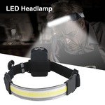 Cob LED Headlamp Built-in Battery Rechargeable Head Waterproof Lamp