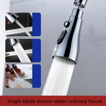 Universal Pressurized Faucet Sprayer Anti-splash 360 Degree Rotating Water Tap Three Stall Water Saving Faucet Nozzle Adapter